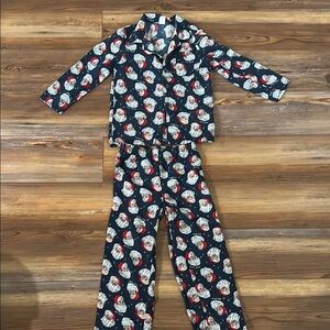 Old Navy Blue and Red Pajama Set Cozy Winter Sleepwear